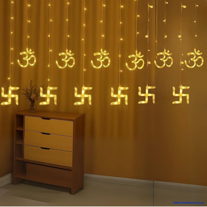 Swastik Curtain Lights for Diwali Hindsutra™